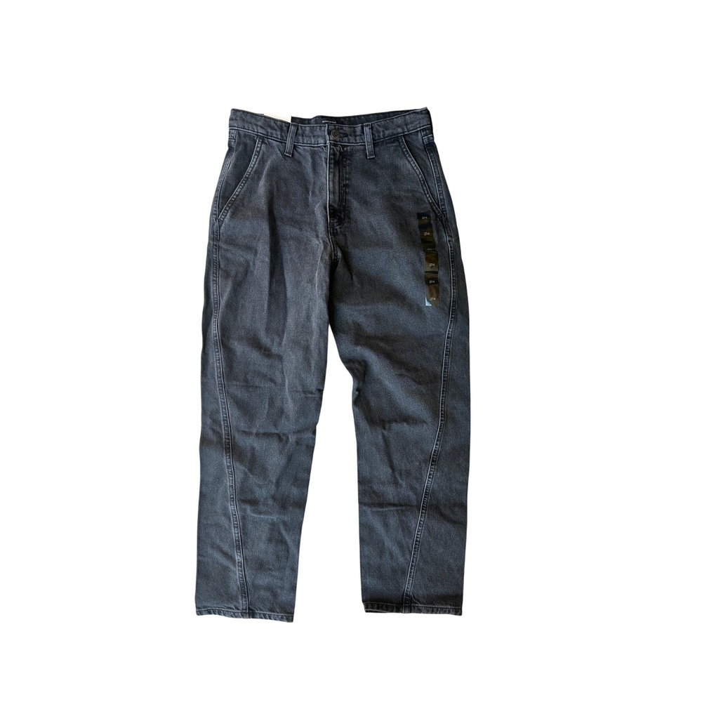 Banana Republic Luxe Barrel Jean High Rise Ankle Washed Black Denim 27/4 NWT